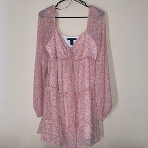 Pink floral flowy dress